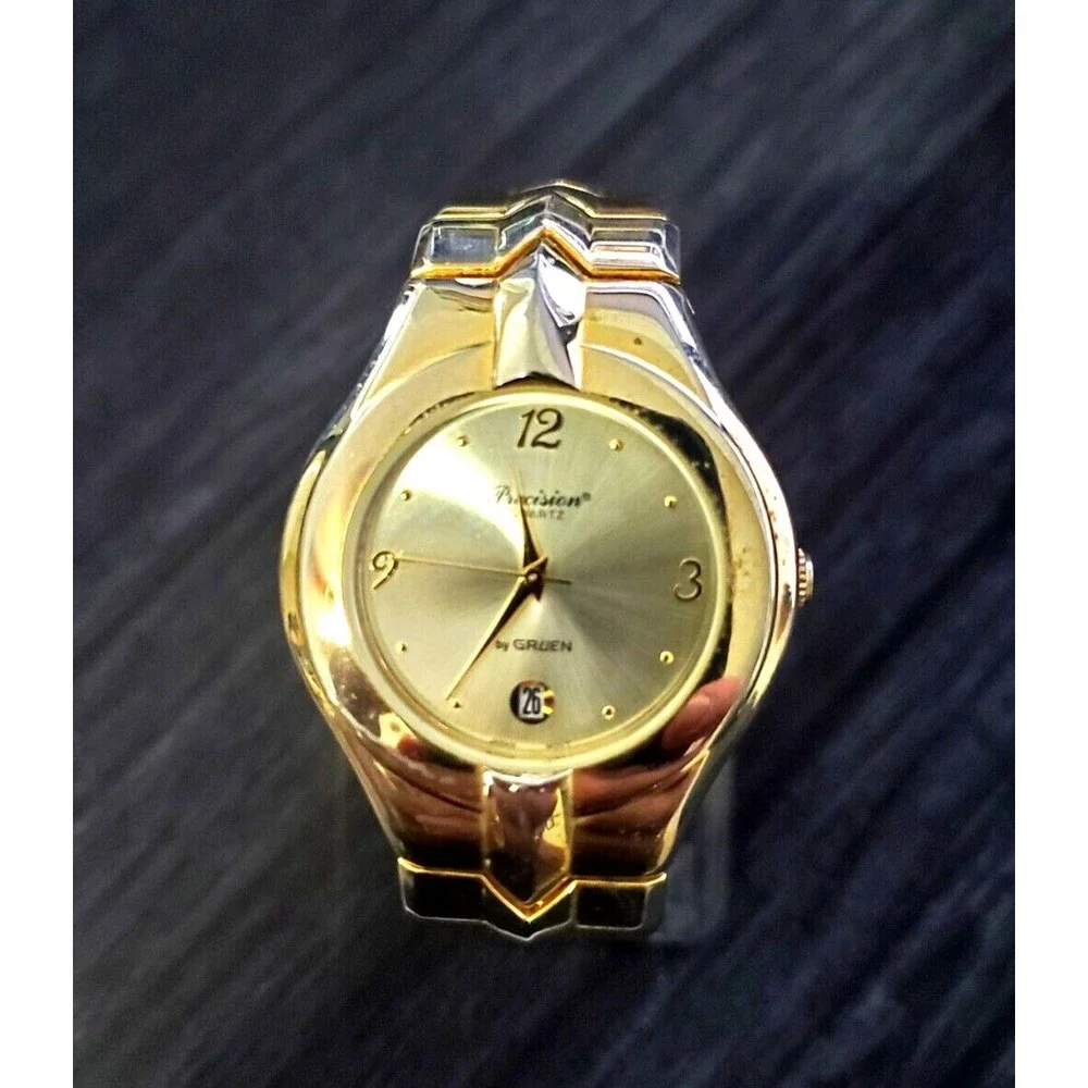 EXTREMELY RARE Vintage GRUEN Precision Mens Watch GP5088-138 Cleaned New Battery